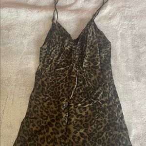 Zara mini dress - leopard / satin